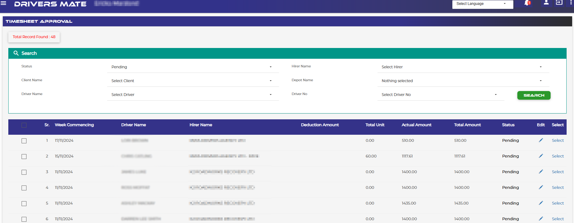 Driversmate document expiry tracking view