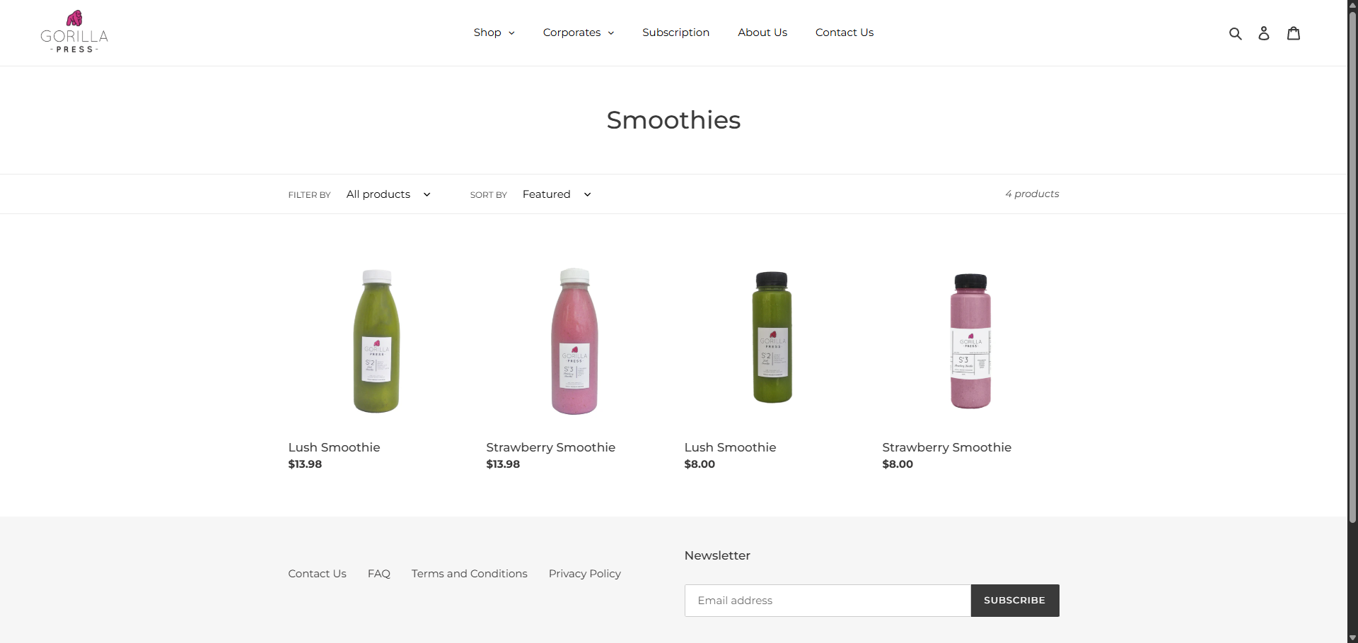 Gorilla Press product range